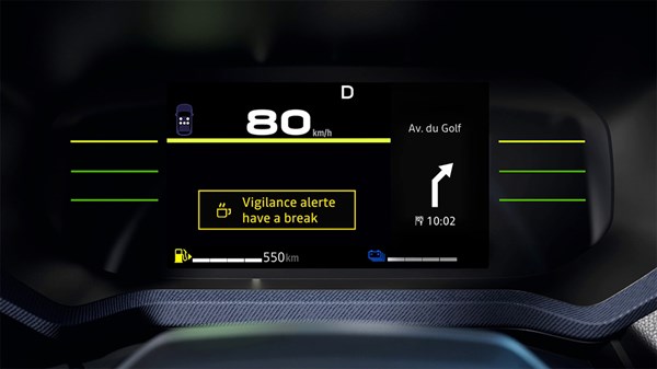 Nouveau Dacia Duster - L'alerte vigilance conducteur