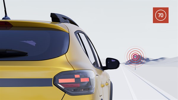 Dacia Sandero Stepway - reconnaissance des panneaux de signalisation avec alerte de survitesse