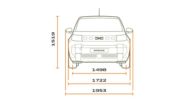 Dacia Spring - dimensions